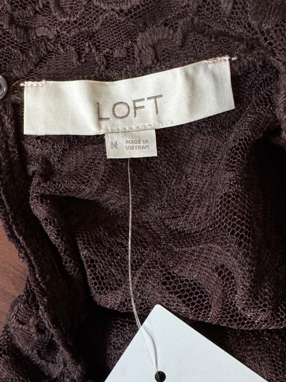 LOFT LACE LONG SLEEVE TURTLENECK TOP - MEDIUM - Picture 11 of 13